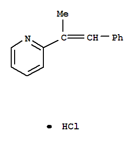 Pyridine,2-(1-methyl-2-phenylethenyl)-, hydrochloride (1:1) cas  5350-13-0