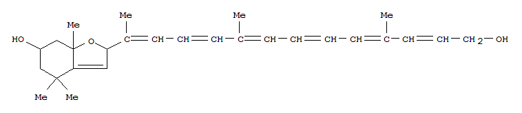6-Benzofuranol,2,4,5,6,7,7a-hexahydro-2-[(1E,3E,5E,7E,9E,11E)-13-hydroxy-1,5,10-trimethyl-1,3,5,7,9,11-tridecahexaenyl]-4,4,7a-trimethyl- (9CI)