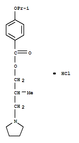 Benzoicacid, 4-(1-methylethoxy)-, 2-methyl-3-(1-pyrrolidinyl)propyl ester,hydrochloride (1:1) cas  5422-80-0