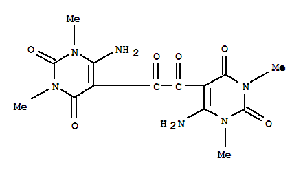 2,4(1H,3H)-Pyrimidinedione,5,5'-(1,2-dioxo-1,2-ethanediyl)bis[6-amino-1,3-dimethyl- (9CI) cas  5429-39-0