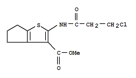 4H-CYCLOPENTA[B]THIOPHENE-3-CARBOXYLIC ACID, 2-[(3-CHLORO-1-OXOPROPYL)AMINO]-5,6-DIHYDRO-, METHYL ESTER