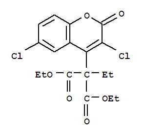 Propanedioic acid,2-(3,6-dichloro-2-oxo-2H-1-benzopyran-4-yl)-2-ethyl-, 1,3-diethyl ester cas  5629-89-0