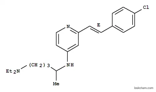Molecular Structure of 56401-88-8 (N~4~-{2-[(E)-2-(4-chlorophenyl)ethenyl]pyridin-4-yl}-N~1~,N~1~-diethylpentane-1,4-diamine)