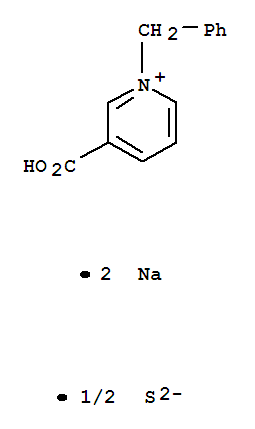 Pyridinium, 3-carboxy-1-(phenylmethyl)-,sodium salt sulfide(2-) (2:4:1) cas  59035-86-8