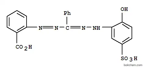 Benzoicacid, 2-[2-[[2-(2-hydroxy-5-sulfophenyl)hydrazinylidene]phenylmethyl]diazenyl]-