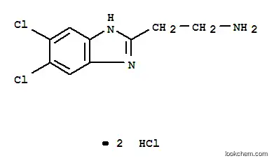 Molecular Structure of 60176-67-2 (1H-Benzimidazole-2-ethanamine,5,6-dichloro-, hydrochloride (1:2))