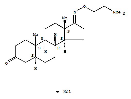 5a-Androstane-3,17-dione, 17-[O-[2-(dimethylamino)ethyl]oxime] monohydrochloride (8CI)