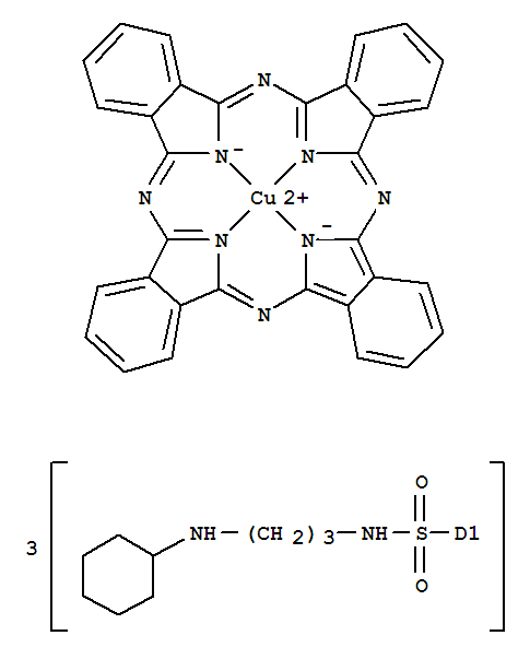 Copper,[N,N',N''-tris[3-(cyclohexylamino)propyl]-29H,31H-phthalocyanine-C,C,C-trisulfonamidato(2-)-kN29,kN30,kN31,kN32]- (9CI)