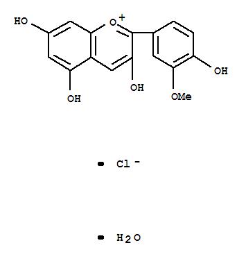 1-Benzopyrylium,3,5,7-trihydroxy-2-(4-hydroxy-3-methoxyphenyl)-, chloride, hydrate (1:1:1)