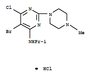 4-Pyrimidinamine,5-bromo-6-chloro-N-(1-methylethyl)-2-(4-methyl-1-piperazinyl)-, hydrochloride(1:1)