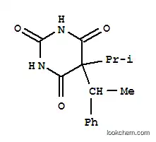 Molecular Structure of 6309-89-3 (5-(1-phenylethyl)-5-propan-2-yl-1,3-diazinane-2,4,6-trione)