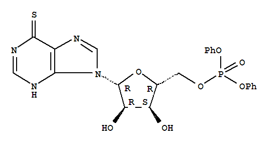 9H-Purine-6-thiol,9-b-D-ribofuranosyl-, 5'-(diphenyl phosphate) (8CI)