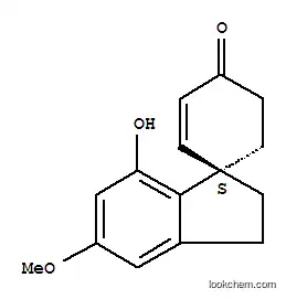 Molecular Structure of 63213-00-3 ((R)-2',3'-Dihydro-7'-hydroxy-5'-methoxyspiro[2-cyclohexene-1,1'-[1H]inden]-4-one)