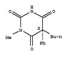 2,4,6(1H,3H,5H)-Pyrimidinetrione,5-butyl-1-methyl-5-phenyl-, (5S)-