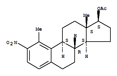 Estra-1,3,5(10)-trien-17b-ol, 1-methyl-2-nitro-, acetate (ester) (8CI)