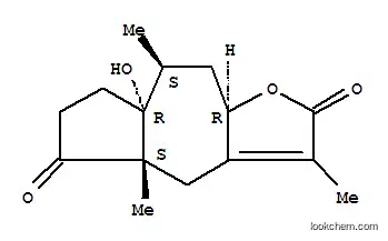 Molecular Structure of 6617-09-0 (Azuleno[6,5-b]furan-2,5-dione,4,4a,6,7,7a,8,9,9a-octahydro-7a-hydroxy-3,4a,8-trimethyl-, (4aS,7aR,8S,9aR)-)