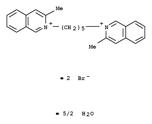 Isoquinolinium, 2,2'-(1,5-pentanediyl)bis[3-methyl-,dibromide, hydrate (2:5) (9CI)