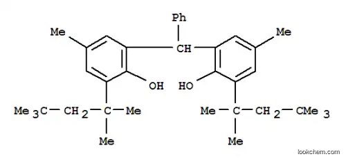Molecular Structure of 6635-04-7 (2-[[2-hydroxy-5-methyl-3-(2,4,4-trimethylpentan-2-yl)phenyl]-phenyl-me thyl]-4-methyl-6-(2,4,4-trimethylpentan-2-yl)phenol)