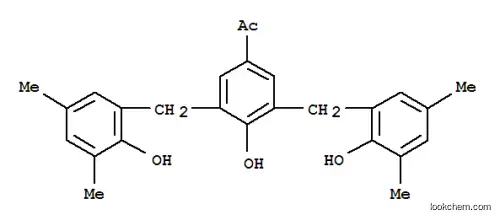 Molecular Structure of 6639-48-1 (1-[4-hydroxy-3,5-bis(2-hydroxy-3,5-dimethylbenzyl)phenyl]ethanone)
