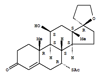 Spiro[androst-4-ene-17,2'(3'H)-furan]-3-one,7-(acetylthio)-4',5'-dihydro-11-hydroxy-, (7a,11b,17b)- (9CI)