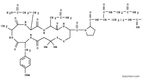 Molecular Structure of 67269-08-3 (3-MERCAPTO-3-METHYL-BUTYRYL-TYR(ME)-PHE-GLN-ASN-CYS-PRO-ARG-GLY-NH2)