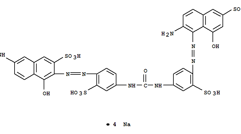 2-Naphthalenesulfonicacid,3-[2-[4-[[[[4-[2-(2-amino-8-hydroxy-6-sulfo-1-naphthalenyl)diazenyl]-3-sulfophenyl]amino]carbonyl]amino]-2-sulfophenyl]diazenyl]-4-hydroxy-7-(phenylamino)-,sodium salt (1:4)