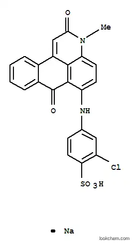 Molecular Structure of 6871-98-3 (2-Chloro-4-[(2,7-dihydro-3-methyl-2,7-dioxo-3H-dibenz[f,ij]isoquinolin-6-yl)amino]benzenesulfonic acid sodium salt)