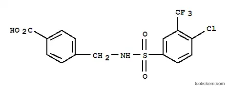 Molecular Structure of 690646-04-9 (4-[(([4-CHLORO-3-(TRIFLUOROMETHYL)PHENYL]SULFONYL)AMINO)METHYL]BENZOIC ACID)