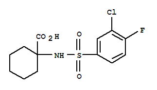 1-([(3-CHLORO-4-FLUOROPHENYL)SULFONYL]AMINO)CYCLOHEXANECARBOXYLIC ACID