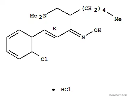 Molecular Structure of 69361-80-4 ((1E,3Z)-1-(2-chlorophenyl)-4-[(dimethylamino)methyl]non-1-en-3-one oxime)