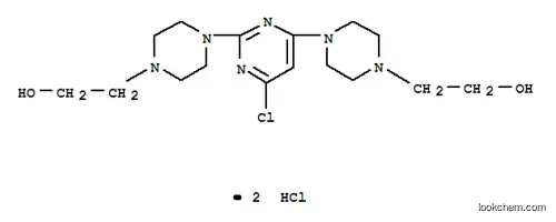 Molecular Structure of 6961-30-4 (1-Piperazineethanol,4,4'-(6-chloro-2,4-pyrimidinediyl)di-, dihydrochloride (8CI))