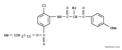 Molecular Structure of 70950-46-8 (Benzoicacid, 3-[[2-bromo-3-(4-methoxyphenyl)-1,3-dioxopropyl]amino]-4-chloro-, dodecyl ester)