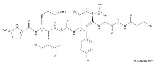 Molecular Structure of 71488-66-9 (N-[N-[N-[O4-benzyl-N-[N2-(5-oxo-L-prolyl)-L-glutaminyl]-L-alpha-aspartyl]-L-tyrosyl]-L-threonyl]-2'-[(benzyloxy)carbonyl]glycinohydrazide)