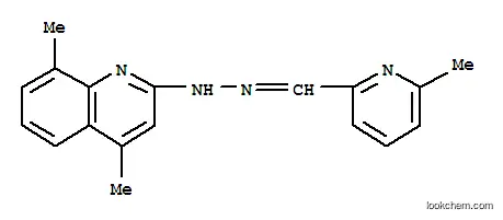 Molecular Structure of 71508-82-2 (4,8-dimethyl-2-{(2E)-2-[(6-methylpyridin-2-yl)methylidene]hydrazinyl}quinoline)