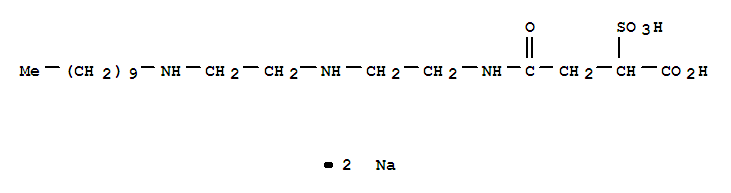 Butanoic acid, 4-[[2-[[2-(decylamino)ethyl]amino]ethyl]amino]-4-oxo-2-sulfo-,sodium salt (1:2)