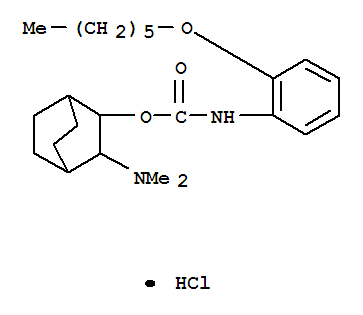 Carbamicacid, [2-(hexyloxy)phenyl]-, 3-(dimethylamino)bicyclo[2.2.2]oct-2-yl ester,monohydrochloride, trans- (9CI)