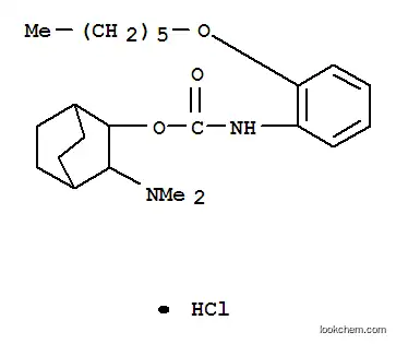 Carbamic acid, (2-(hexyloxy)phenyl)-, 3-(dimethylamino)bicyclo(2.2.2)oct-2-yl ester, monohydrochloride, trans-