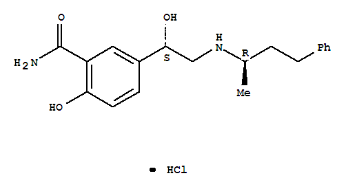 Benzamide,2-hydroxy-5-[(1S)-1-hydroxy-2-[[(1R)-1-methyl-3-phenylpropyl]amino]ethyl]-,hydrochloride (1:1), rel-