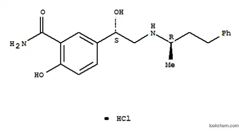 Molecular Structure of 72487-35-5 ((R*,S*)-()-5-[1-hydroxy-2-[(1-methyl-3-phenylpropyl)amino]ethyl]salicylamide monohydrochloride)
