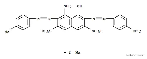 (3E)-5-amino-6-[(E)-(4-methylphenyl)diazenyl]-3-[2-(4-nitrophenyl)hydrazinylidene]-4-oxo-3,4-dihydronaphthalene-2,7-disulfonic acid