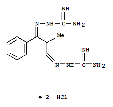 Hydrazinecarboximidamide, 2,2'-(2-methyl-1H-indene-1,3(2H)-diylidene)bis-, dihydrochloride (9CI) cas  72795-29-0