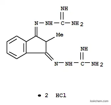 Molecular Structure of 72795-29-0 (Hydrazinecarboximidamide, 2,2'-(2-methyl-1H-indene-1,3(2H)-diylidene)bis-, dihydrochloride (9CI))
