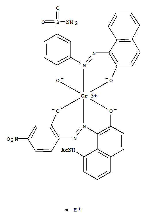 Chromate(1-),[4-hydroxy-3-[(2-hydroxy-1-naphthalenyl)azo]benzenesulfonamidato(2-)][N-[7-hydroxy-8-[(2-hydroxy-4-nitrophenyl)azo]-1-naphthalenyl]acetamidato(2-)]-,hydrogen (9CI)