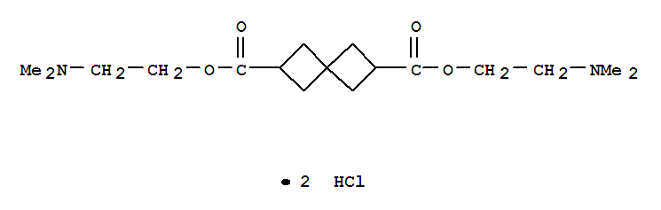 Spiro[3.3]heptane-2,6-dicarboxylicacid, 6-bis[2-(dimethylamino)ethyl] ester, hydrochloride (1:2) cas  7355-17-1