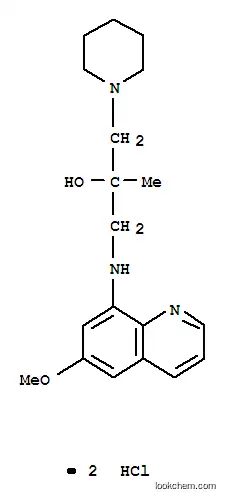 Molecular Structure of 7356-80-1 (1-[(6-methoxyquinolin-8-yl)amino]-2-methyl-3-(piperidin-1-yl)propan-2-ol)
