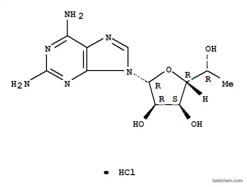 Molecular Structure of 7357-63-3 (9-(6-deoxyhexofuranosyl)-9H-purine-2,6-diamine)