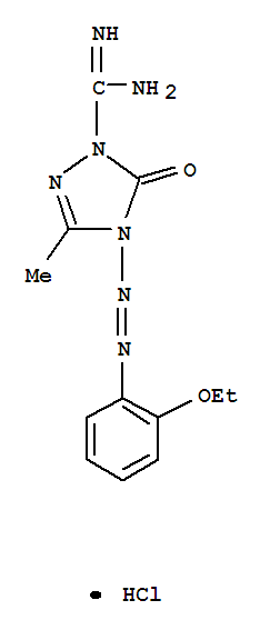 1H-1,2,4-Triazole-1-carboximidamide,4-[2-(2-ethoxyphenyl)diazenyl]-4,5-dihydro-3-methyl-5-oxo-, hydrochloride (1:1)