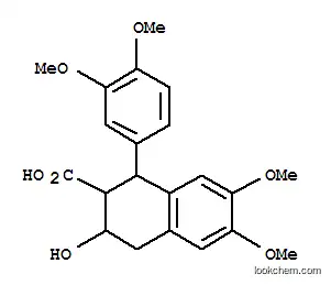 Molecular Structure of 7404-89-9 (1-(3,4-dimethoxyphenyl)-3-hydroxy-6,7-dimethoxy-1,2,3,4-tetrahydronaphthalene-2-carboxylic acid)