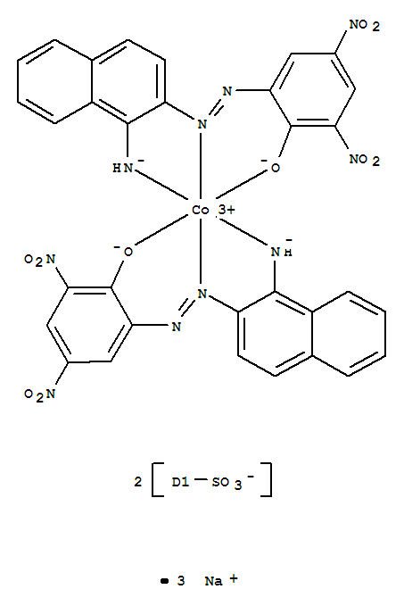 Cobaltate(3-),bis[amino[(2-hydroxy-3,5-dinitrophenyl)azo]naphthalenesulfonato(3-)]-,trisodium (9CI)