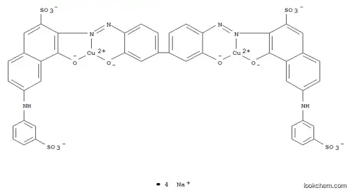 Molecular Structure of 74432-30-7 (tetrasodium [mu-[[3,3'-[(3,3'-dihydroxy[1,1'-biphenyl]-4,4'-diyl)bis(azo)]bis[4-hydroxy-6-(3-sulphoanilino)naphthalene-2-sulphonato]](8-)]]dicuprate(4-))